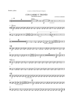 (CON GARBO Y TRON\315O Bombo y platos) - Partituras