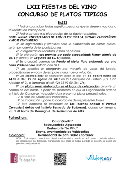BASES CONCURSO DE PLATOS TIPICOS