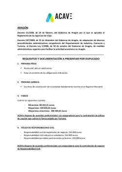 ARAG&Oacute;N REQUISITOS Y DOCUMENTACI&Oacute;N A PRESENTAR POR