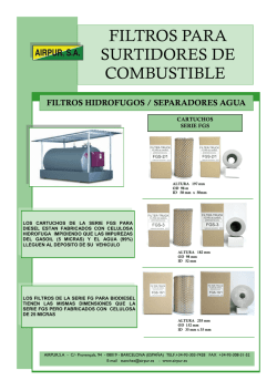 FILTROS PARA SURTIDORES DE COMBUSTIBLE