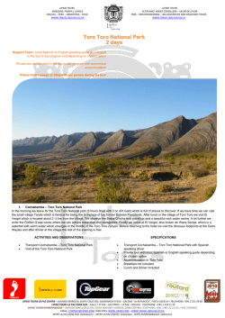 Toro Toro National Park 2 days