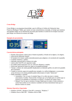Crono Bridge Crono Bridge es un programa desarrollado para la