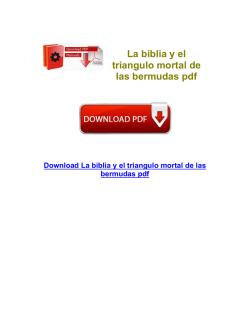 La biblia y el triangulo mortal de las bermudas pdf