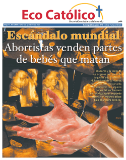 Abortistas venden partes de beb&eacute;s que matan