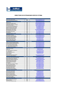 DIRECTORIO DE EXTENSIONES EDIFICIO F&Aacute;TIMA