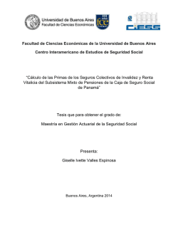 C&aacute;lculo de las Primas de los Seguros Colectivos de Invalidez y Renta