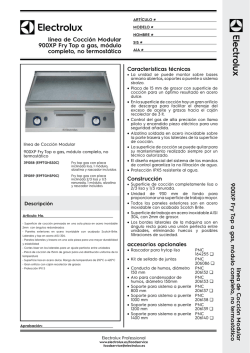 l&iacute;nea de Cocci&oacute;n Modular 900XP Fry Top a gas, m&oacute;dulo completo