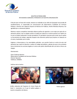 Bolet&iacute;n de prensa sobre la agresi&oacute;n