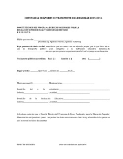 CONSTANCIA DE GASTOS DE TRANSPORTE CICLO ESCOLAR