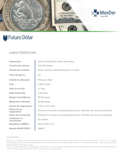 Futuro del D&oacute;lar - Mercado Mexicano de Derivados
