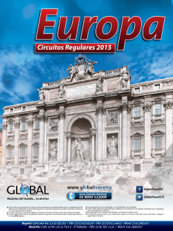 Circuitos Regulares 2015 - Global Travel & Service Global Travel