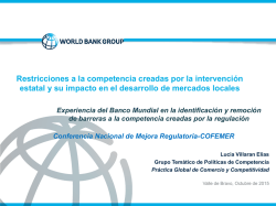 Regulaciones restrictivas de competencia en sectores