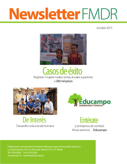 Octubre 2015 - Fundaci&oacute;n Mexicana para el Desarrollo Rural