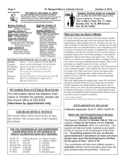 October 04 - St Margaret Mary Church