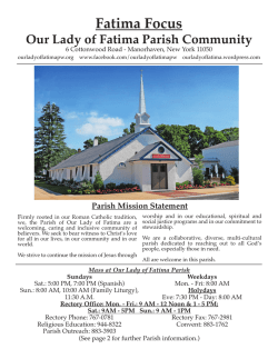 Fatima Focus - Our Lady of Fatima Parish
