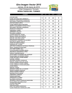 Resultados completos - Gira de Golf Imagen Vector
