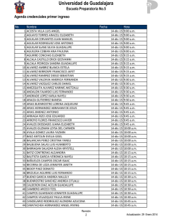 Agenda credenciales primer ingreso - Preparatoria 5