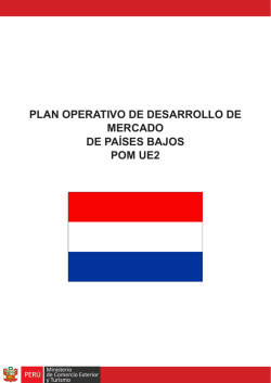 plan operativo de desarrollo de mercado de pa&iacute;ses bajos