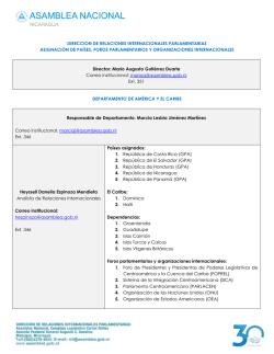 Asignaci&oacute;n de Pa&iacute;ses, Foros y Organizaciones Internacionales