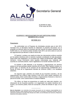 acuerdos y negociaciones en que participan pa&iacute;ses