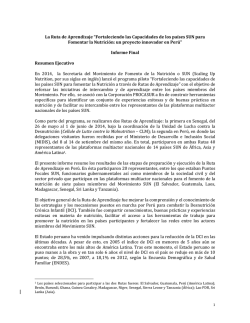 La Ruta de Aprendizaje - Scaling Up Nutrition-SUN