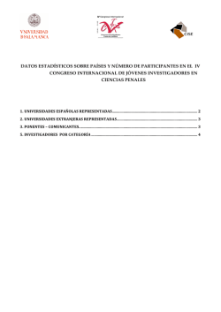 DATOS ESTAD&Iacute;STICOS SOBRE PA&Iacute;SES Y N&Uacute;MERO DE