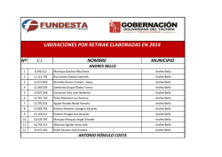 liberaciones por retirar a&ntilde;o 2014