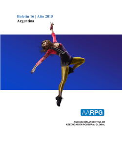 Bolet&iacute;n 16 - Asociaci&oacute;n argentina de Reeducaci&oacute;n postural global