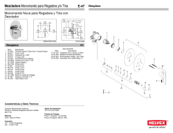 Mezcladora Monomando para Regadera y/o Tina