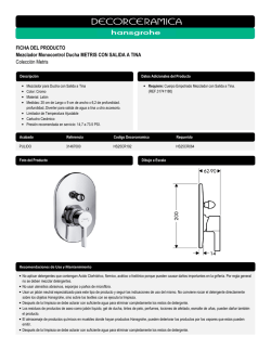 FICHA DEL PRODUCTO Mezclador Monocontrol