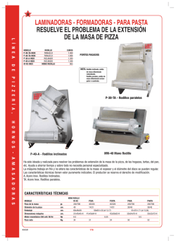 laminadoras - formadoras - para pasta resuelve el problema