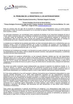 el problema de la resistencia a los antiparasitarios