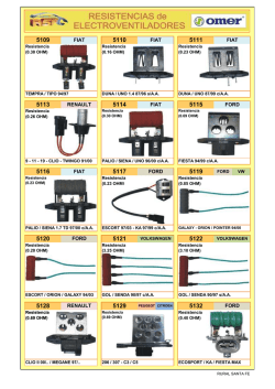 Catalogo Resistencias de Electroventiladores