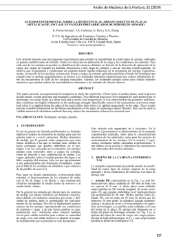 Estudio Experimental sobre la Resistencia al Arrancamiento de