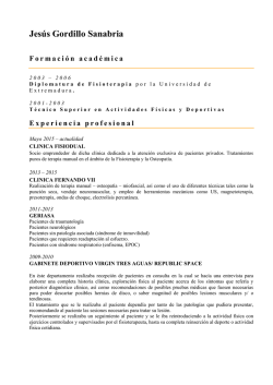 Descargar CV Completo - FisioDual. Fisioterapia y Osteopatia