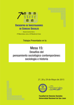 MESA 15: Desaf&iacute;os del pensamiento sociol&oacute;gico contempor&aacute;neo