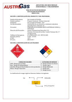 Hoja de Seguridad - Compa&ntilde;&iacute;a de Econom&iacute;a Mixta Austrogas