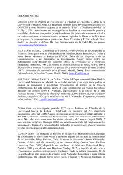 COLABORADORES VIRGINIA CANO es Doctora en Filosof&iacute;a por la