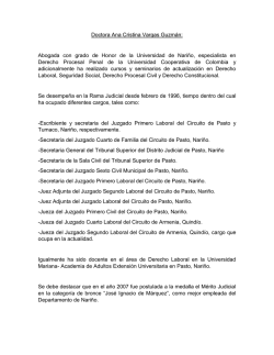Doctora Ana Cristina Vargas Guzm&aacute;n: Abogada con grado de
