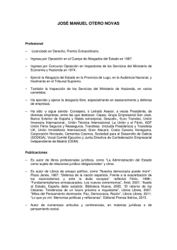 CV D. Jos&eacute; Manuel Otero Novas