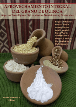 APROVECHAMIENTO INTEGRAL DEL GRANO DE QUINOA