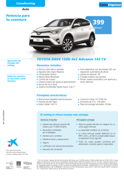 ToyoTA RAV4 150D 4x2 Advance 143 CV Potencia para tu aventura