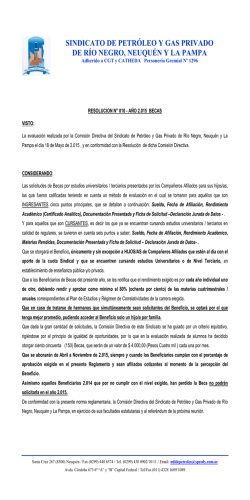 SINDICATO DE PETR&Oacute;LEO Y GAS PRIVADO DE