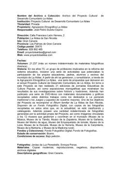 Archivo del Proyecto Cultural de Desarrollo Comunitario La Aldea