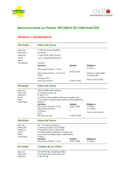 Mancomunidad Los Pinares: RECURSOS DE CONCILIACI&Oacute;N