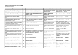 Listado con los proyectos reconocidos