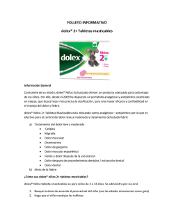 FOLLETO INFORMATIVO dolex&reg; 2+ Tabletas masticables