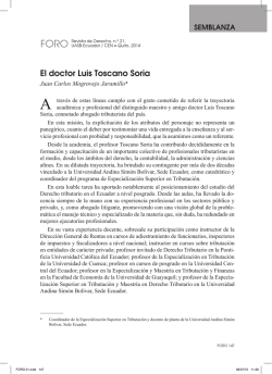El doctor Luis Toscano Soria - Repositorio UASB