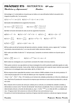 (Derivadas) - 6&deg; Medicina