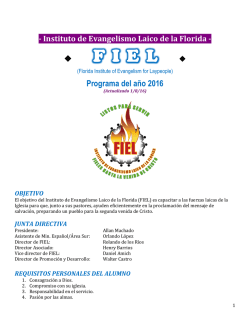 F I E L - Instituto de Evangelismo Laico de la Florida